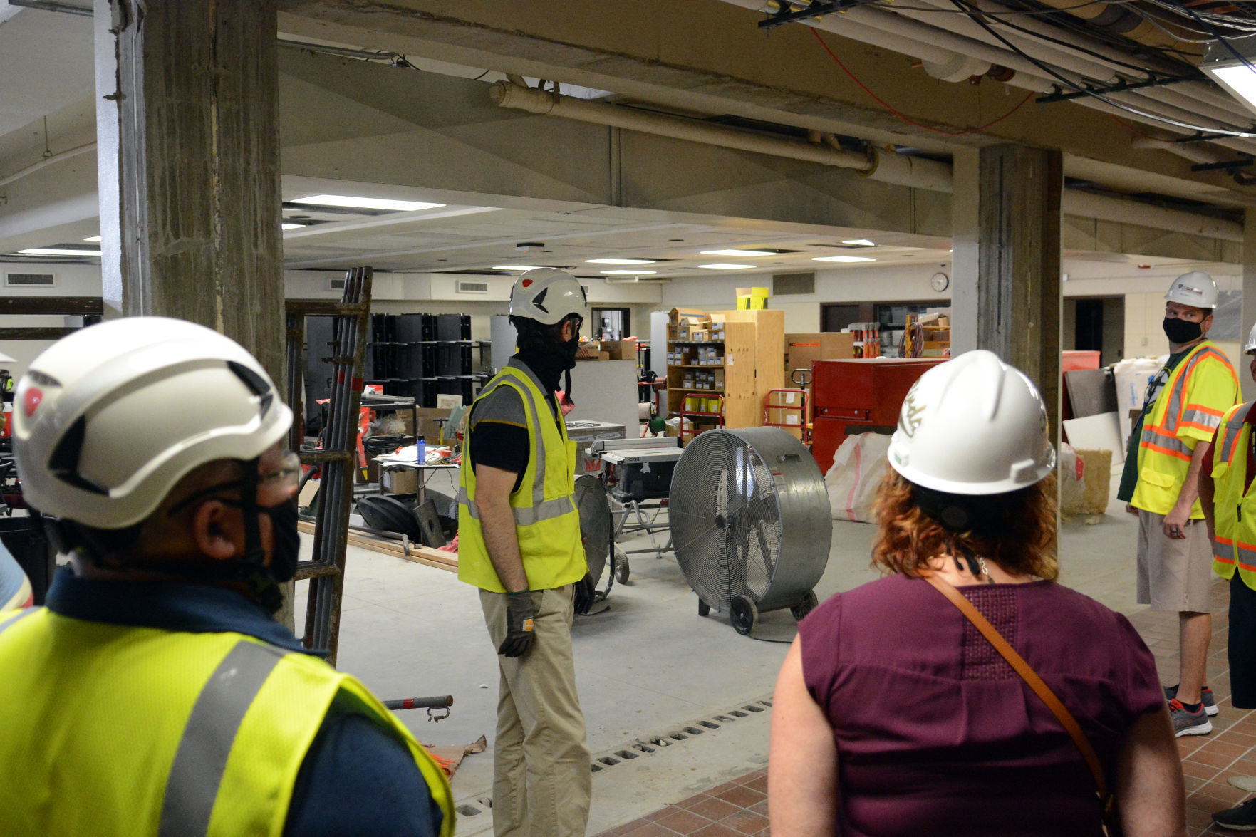 Baraboo middle school construction tour, June 23, 2020